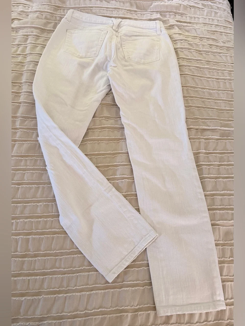 Point Sur, by J Crew White Ripped Distressed Straight Jeans 25 limited edition